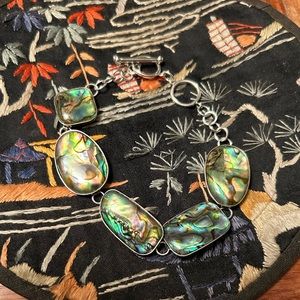 VTG Sterling 925 Abalone Shell Bracelet✨
